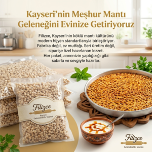 El Emeğiyle Hazırlanan Kayseri Mantısı